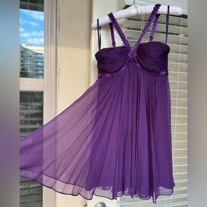 BCBG MAXAZRIA 100% Silk Halter Cocktail Dress